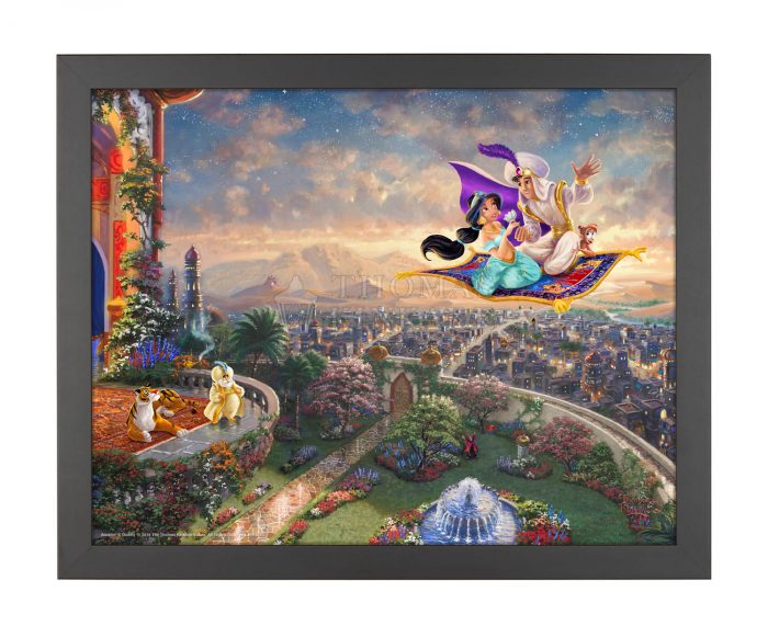 Aladdin - Black Satin Framed Art Print